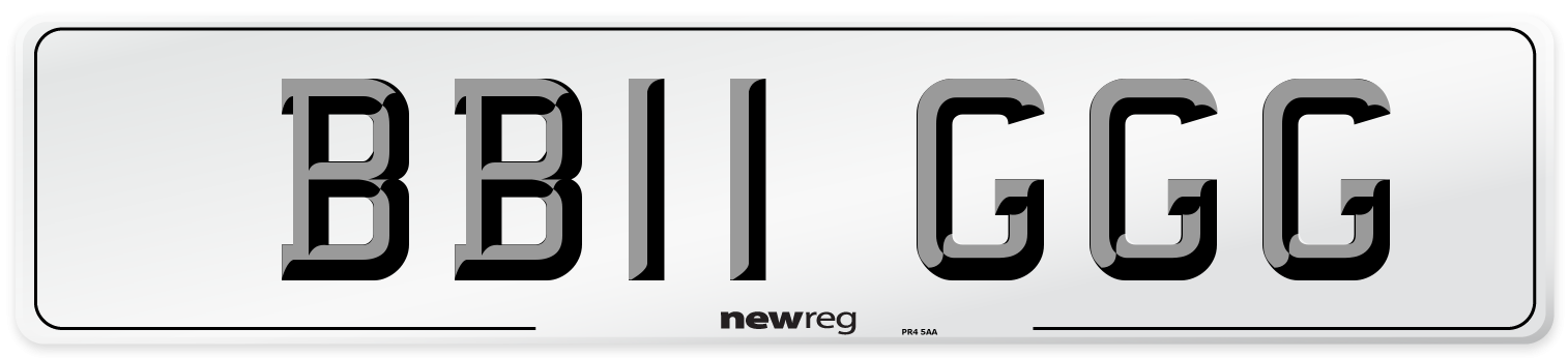 BB11 GGG Number Plate from New Reg